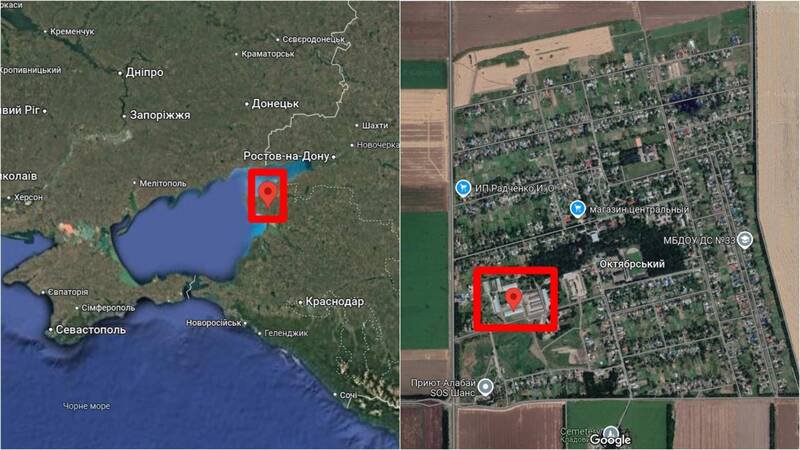遇袭俄军「见证者」(Shahed)自杀式无人机弹药库的位置图。(取自Google Map) 遇袭俄军「见证者」(Shahed)自杀式无人机弹药库的位置图。(取自Google Map)
