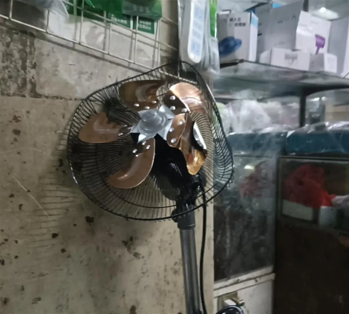 摔烂的风扇 (图源:网络)