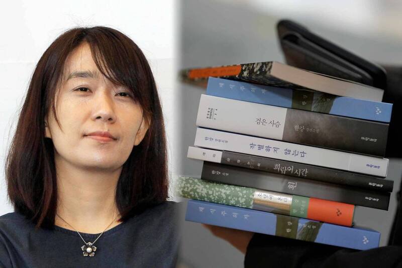 南韩女诗人兼作家韩江摘下2024年诺贝尔文学奖,获奖消息一出,其著作在南韩掀起热潮,短短6天内,卖出约103万本实体书、7万本电子书。(欧新社、美联社,本报合成) 南韩女诗人兼作家韩江摘下2024年诺贝尔文学奖,获奖消息一出,其著作在南韩掀起热潮,短短6天内,卖出约103万本实体书、7万本电子书。(欧新社、美联社,本报合成)