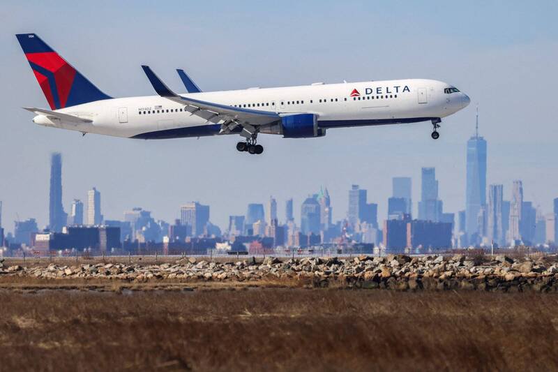 美国达美航空波音767型客机,示意图。(法新社) 美国达美航空波音767型客机,示意图。(法新社)