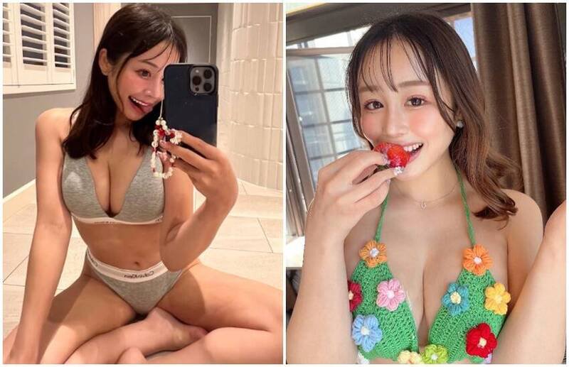大方坦承自己在风俗店工作的网美小津,近日因在公共场合掀衣露乳遭挞伐。(图翻摄自つむちゃん_X平台) 大方坦承自己在风俗店工作的网美小津,近日因在公共场合掀衣露乳遭挞伐。(图翻摄自つむちゃん_X平台)