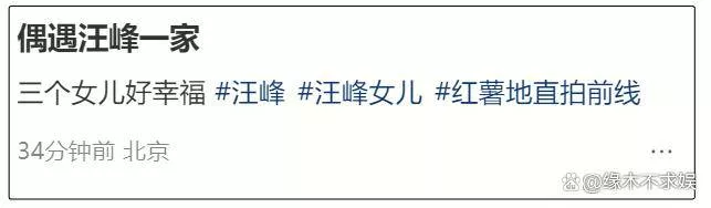 汪峰带4个孩子回国，二女儿汪璟怡罕见露面