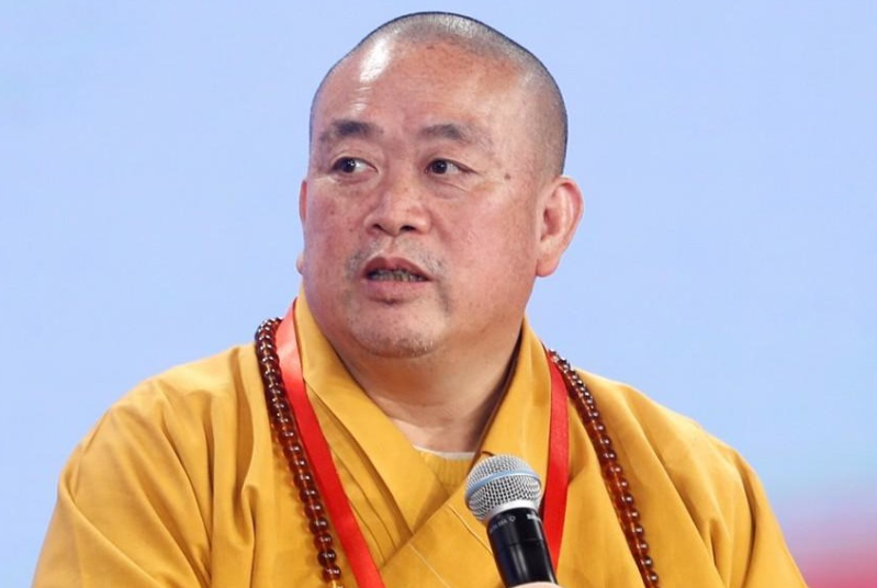 少林寺方丈釋永信。（圖翻攝自微博）
