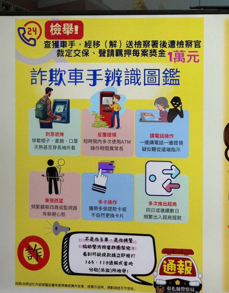 诈团车手辨识图鉴。(记者汤世名摄) 诈团车手辨识图鉴。(记者汤世名摄)