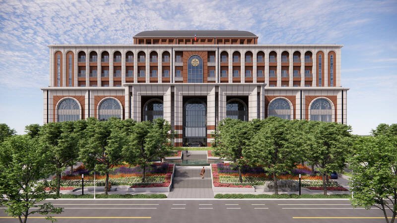 高等法院台南分院新大楼外观示意图。(高等法院台南分院提供) 高等法院台南分院新大楼外观示意图。(高等法院台南分院提供)