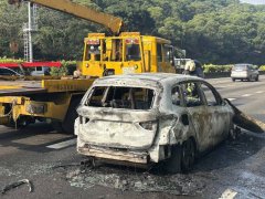 中山高林口段火烧车 上午尖峰双向回堵11公里