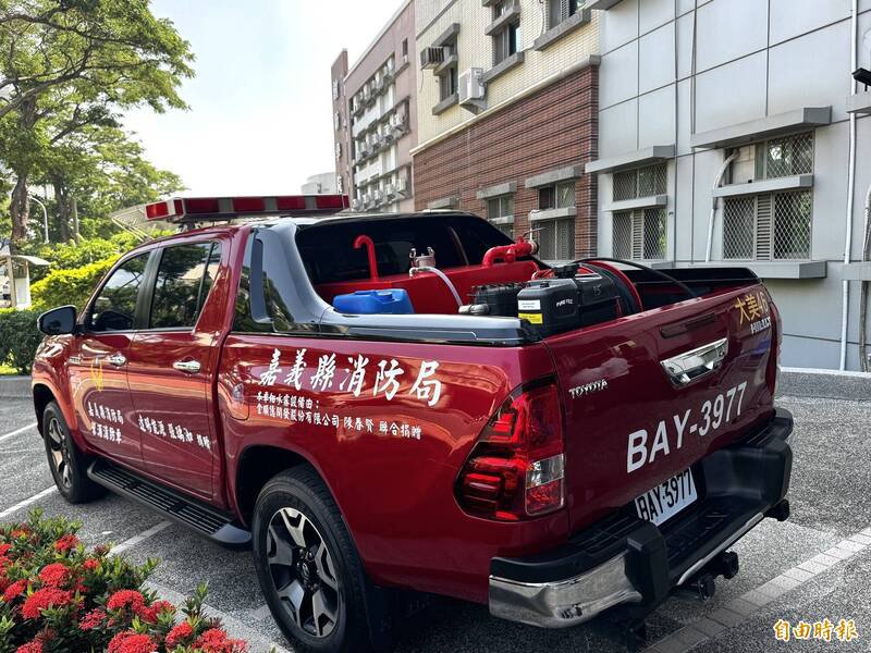 高压细水雾灭火系统适用于初期火灾或车辆火警。(记者蔡宗勋摄) 高压细水雾灭火系统适用于初期火灾或车辆火警。(记者蔡宗勋摄)