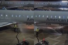 超惊险！德州机场地勤加油失手 航空燃油停机坪狂喷1分钟