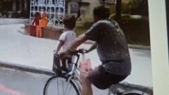 阿公踩铁马、孙放前置物篮 警方追监视器要开罚
