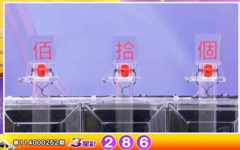 3星彩开奖号码。(撷取自三立iNEWS《全民i彩券》) 3星彩开奖号码。(撷取自三立iNEWS《全民i彩券》)