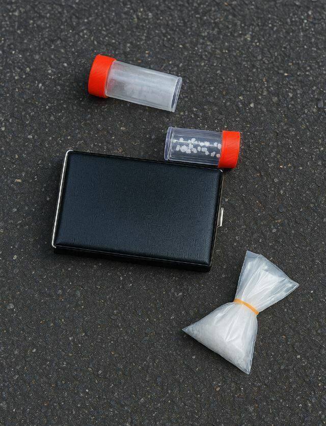 警方从刘嫌车内查获毒品K他命等赃证物。(记者刘庆侯翻摄) 警方从刘嫌车内查获毒品K他命等赃证物。(记者刘庆侯翻摄)