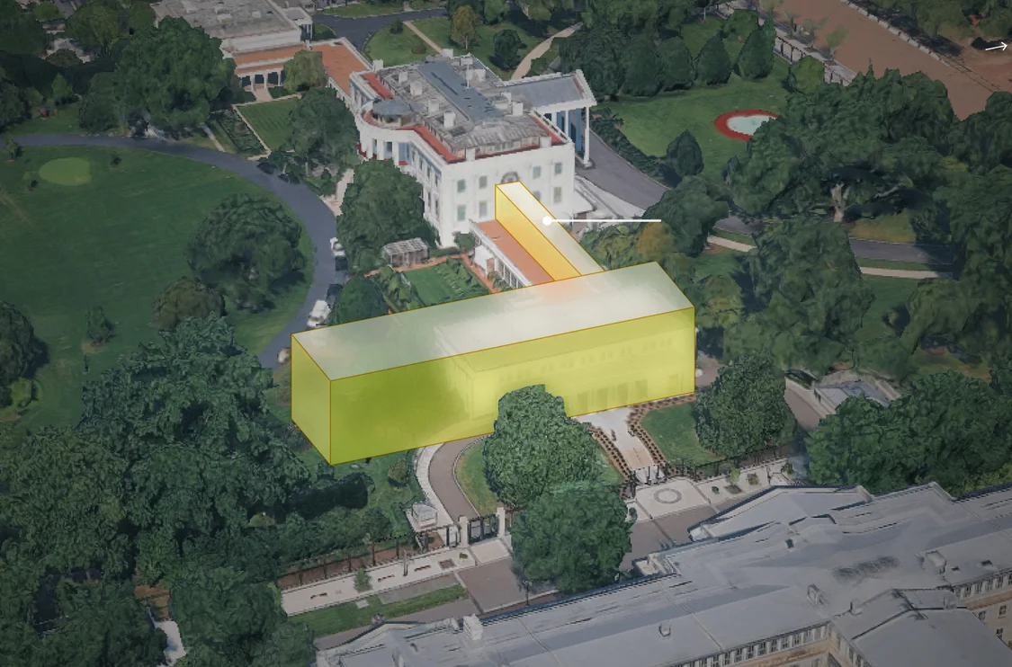 美媒：白宫计划翻修的部分比主体建筑还大