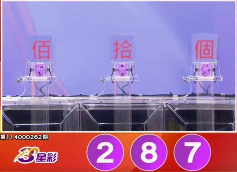 3星彩开奖号码。（撷取自三立iNEWS《全民i彩券》）