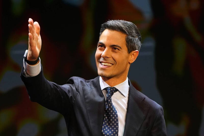 中间派「民主六六党」（D66）已公开出柜的党魁耶滕（Rob Jetten），有望成为荷兰史上最年轻且首位的同性恋总理。（美联社）