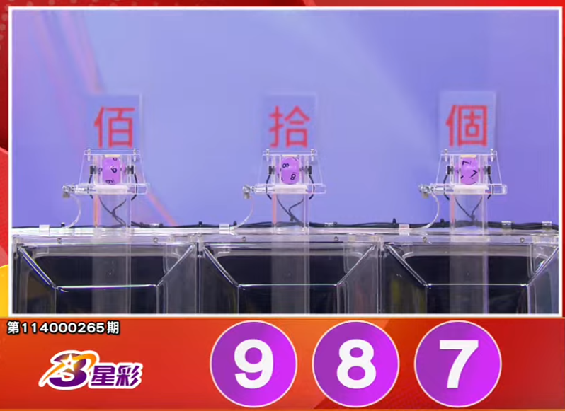 3星彩开奖号码。（撷取自三立iNEWS《全民i彩券》）