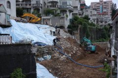 新店锦绣山庄边坡防护及排水作业完成 20户明可返家整理