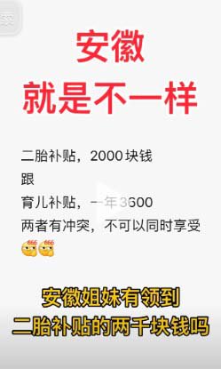 传安徽追回二胎补贴 已发放的也要扣回来 传安徽追回二胎补贴 已发放的也要扣回来