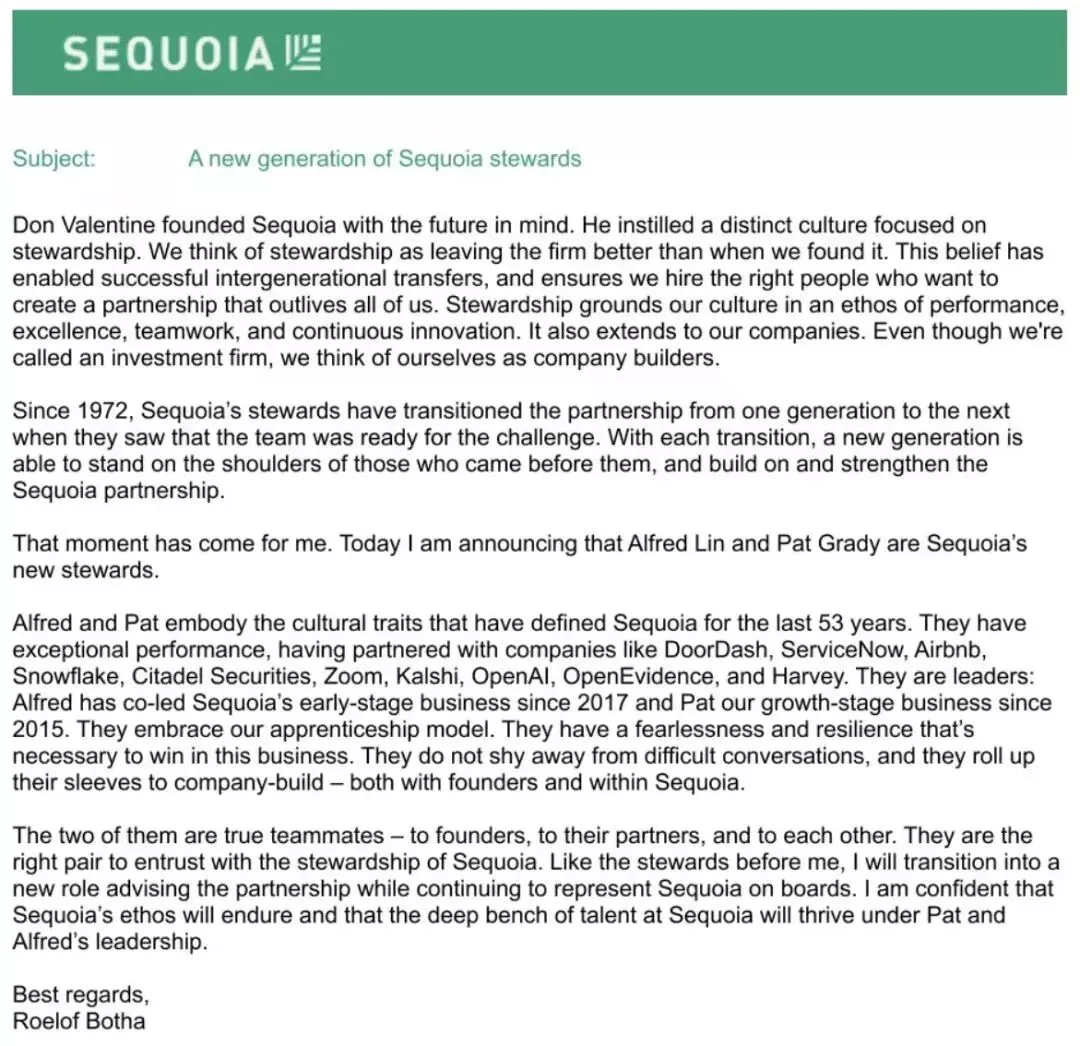 美国红杉资本“掌门人”突遭罢免！华裔大佬上位