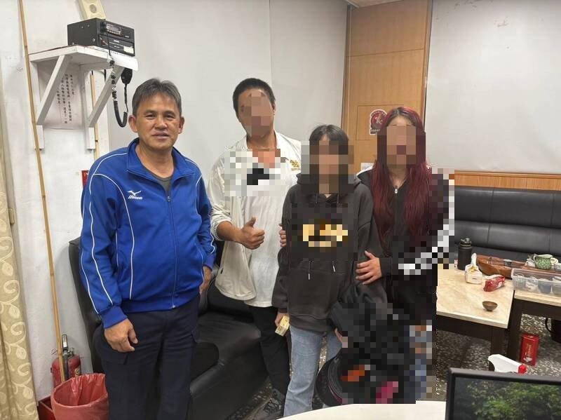 大溪警方积极协寻，找到离家出走10天的少女。（警方提供）