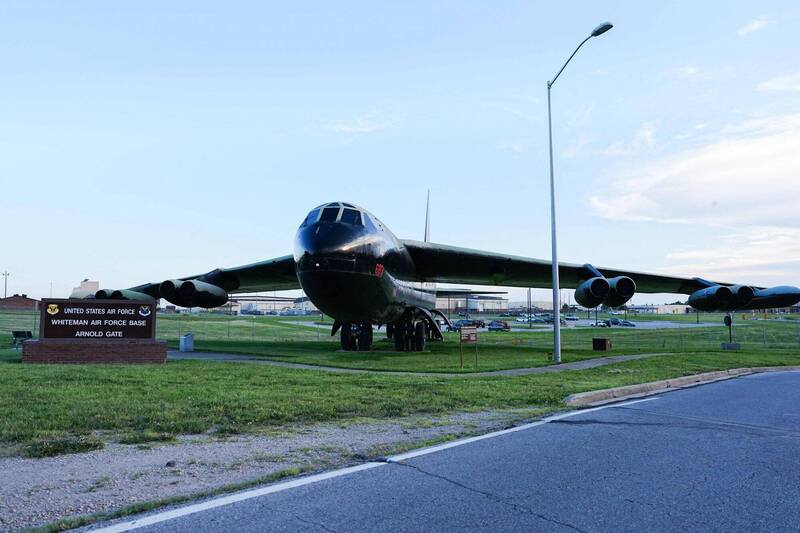 位于美国密苏里州的怀特曼空军基地入口全景。（法新社资料照）