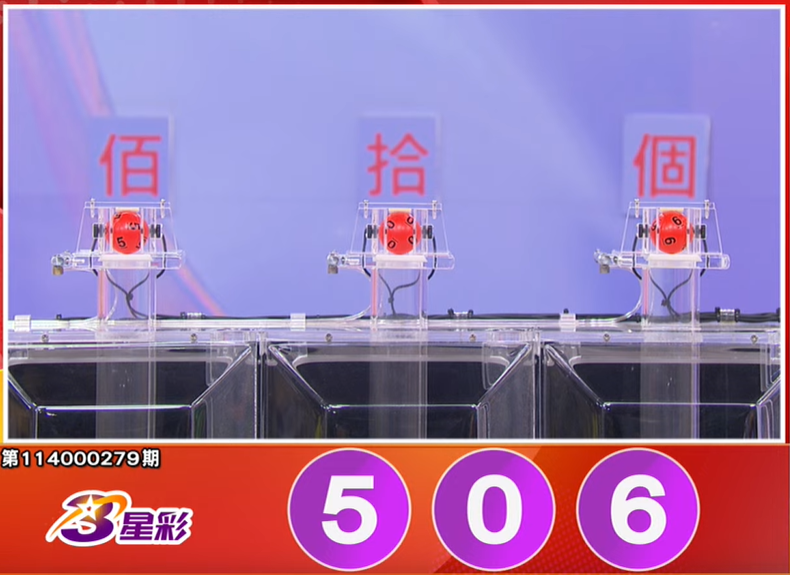 3星彩开奖号码。（撷取自三立iNEWS《全民i彩券》）