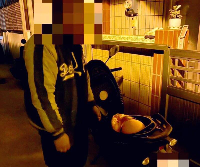 马公警方主动依据脸书社团公布影像，循线查获翻车怪盗。（马公警分局提供）