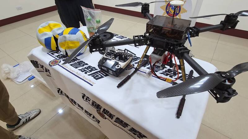 罗姓男子涉案的空拍机。（警方提供）