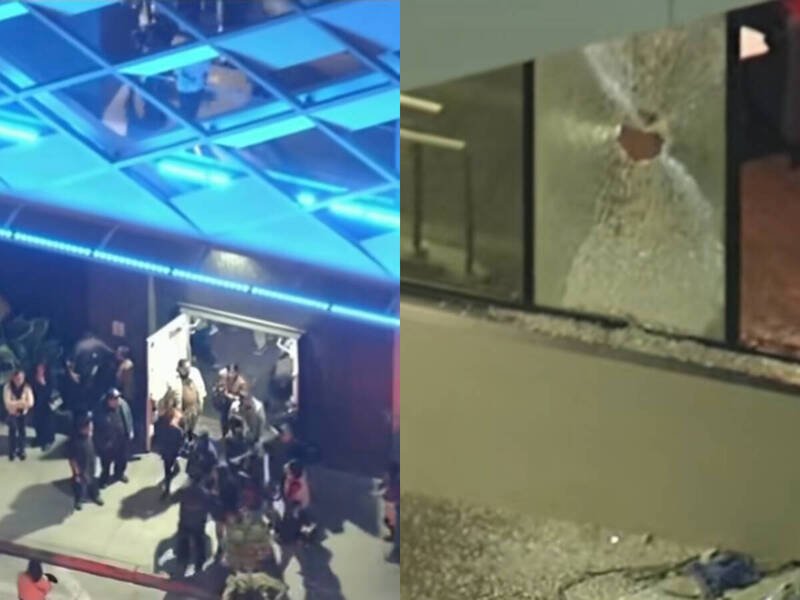 黑色星期五当天，美国加州某购物中心发生枪击事件。（撷取自ABC7LA TikTok）