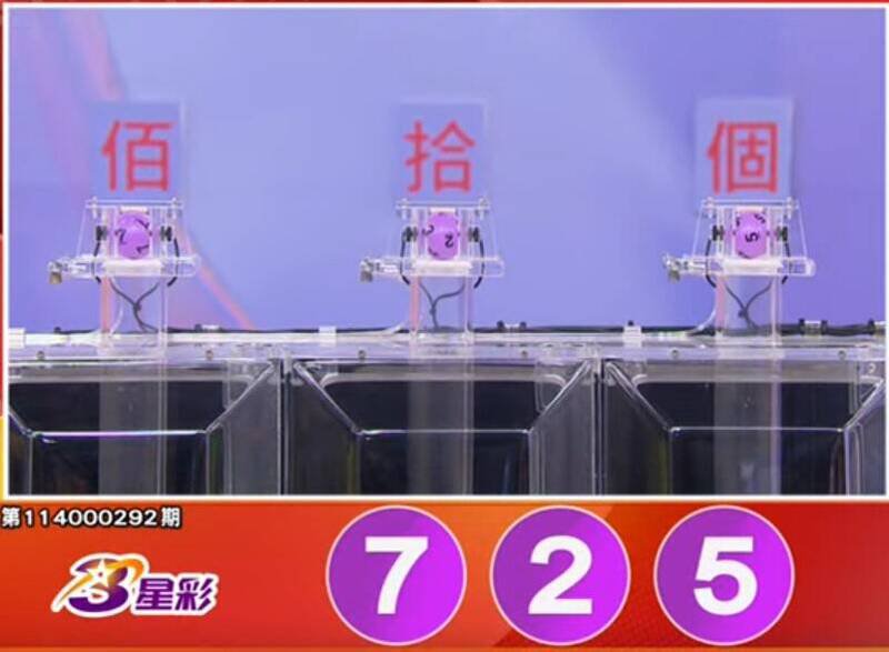 3星彩开奖号码。（撷取自三立iNEWS《全民i彩券》）