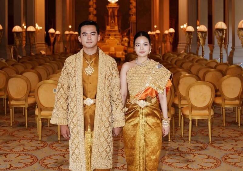 柬埔寨蓬索莉雅公主和富二代谢夫川英在金边举行一连数日的世纪婚礼。（撷取自Instagram帐号soriya_noro）