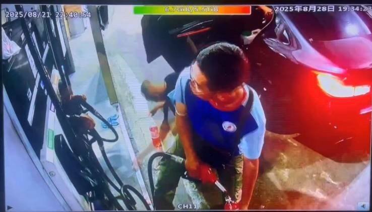 犯罪集团购买汽油预谋犯案。（民众提供）