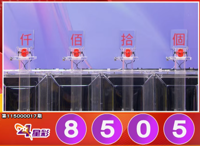 4星彩开奖号码。（撷取自三立iNEWS《全民i彩券》）