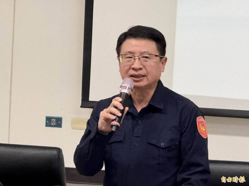 彰化警分局长林英煌原地直升县警局督察长。（记者汤世名摄）