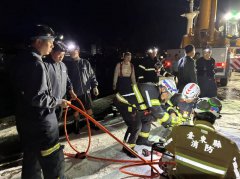 成功镇吊车事故1死1伤 警义消偕同吊车11小时终让人员脱困