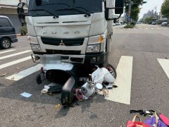 大货车视野死角多！ 警宣导「指差确认」再出发