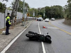 又是139线！骑机车撞交通锥 惨喷飞20公尺骨折