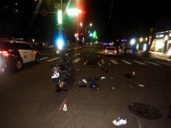 惊悚画面曝光！台中OL撞飞两骑士酿1死1伤 鞋子、机车碎片喷飞