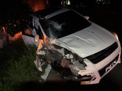 越男酒驾酿祸！ 新屋电杆被撞1615户停电 台电凌晨抢修复电