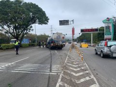 惊悚!台中油罐车失控大暴走、弹飞撞墙  竟因司机「1动作」酿祸