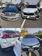 国1彰化北斗段4车追撞 2岁童、11岁童等3人送医