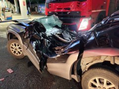 南回公路台东大武3车连环撞 1车扭曲呈｢V型｣7旬驾驶亡