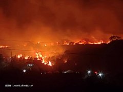 除夕夜火光冲天！苗栗山林狂烧7小时 疑爆竹酿祸
