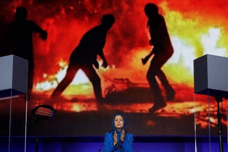 伊朗反对派领袖7日在柏林出席声援伊朗示威者的活动。（路透档案照）