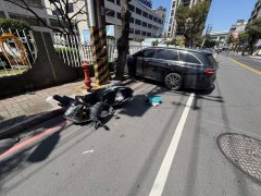 宾士男巷内窜出猛撞上班骑士 酒驾又涉毒驾扣车送办