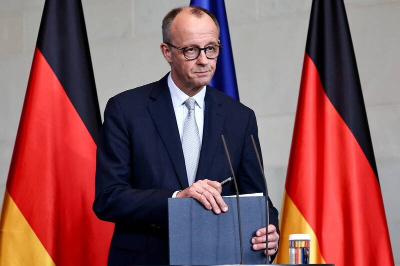 德国总理梅尔茨呼吁美、欧开始规划伊朗未来发展。（欧新社）