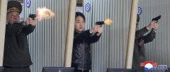 闭眼扣扳机！北韩释出金主爱开枪照 专家：正塑造接班领袖