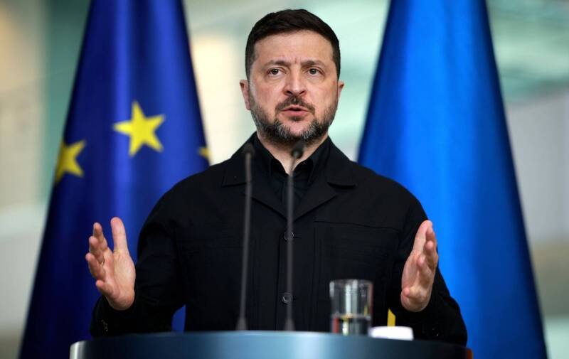 乌克兰总统泽伦斯基。（欧新社）