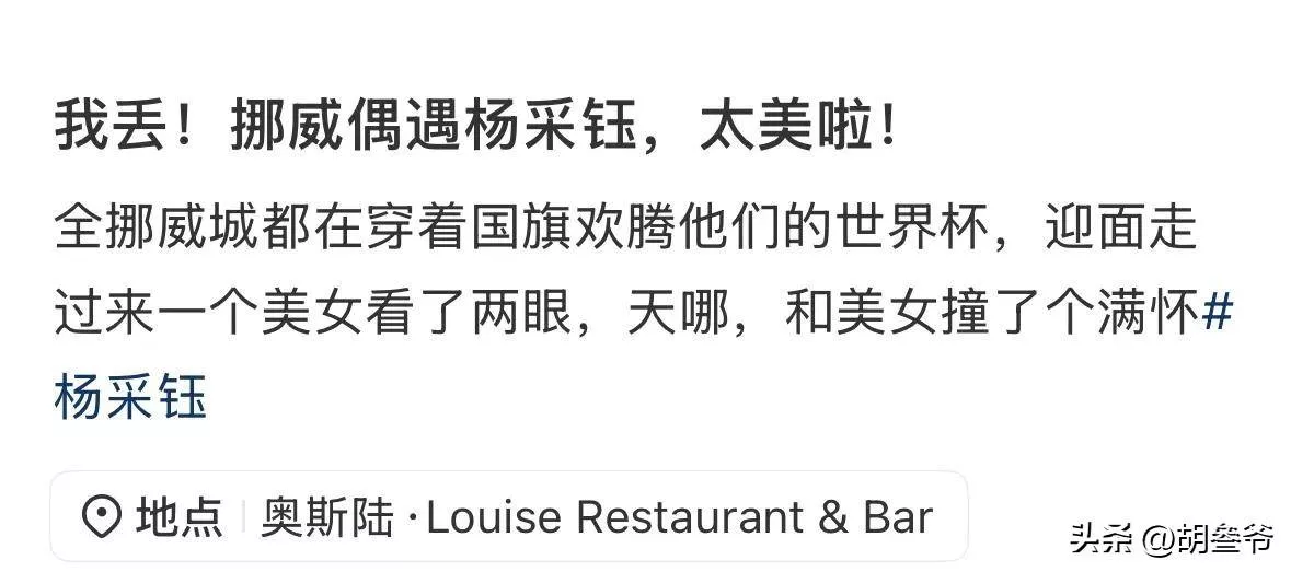 杨采钰和老公在挪威度假！肚子隆起被猜已怀2胎