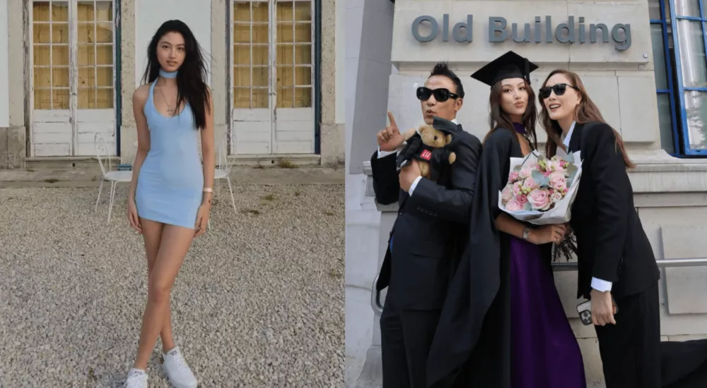 任达华夫妇现身女儿一级荣誉生毕业礼